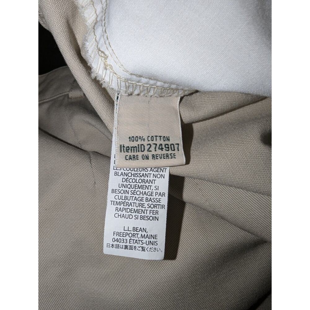 L.L. Bean Womens Pants 8 Regular Original Fit Khaki 100% Cotton EUC Bottoms - Picture 9 of 9